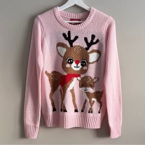 Urban Heritage Pink Reindeer Sweater